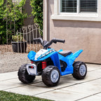 Elektro-Kinderquad, LED-Licht, Hupe, breite Reifen, bequemer Sitz, rutschfeste Griffe, Blau