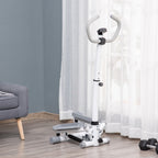 Stepper Heimtrainer f¨¹r Zuhause mit LCD-Bildschirm einstellbare Geschwindigkeit Metall ABS 55 x 53 x 118-128 cm
