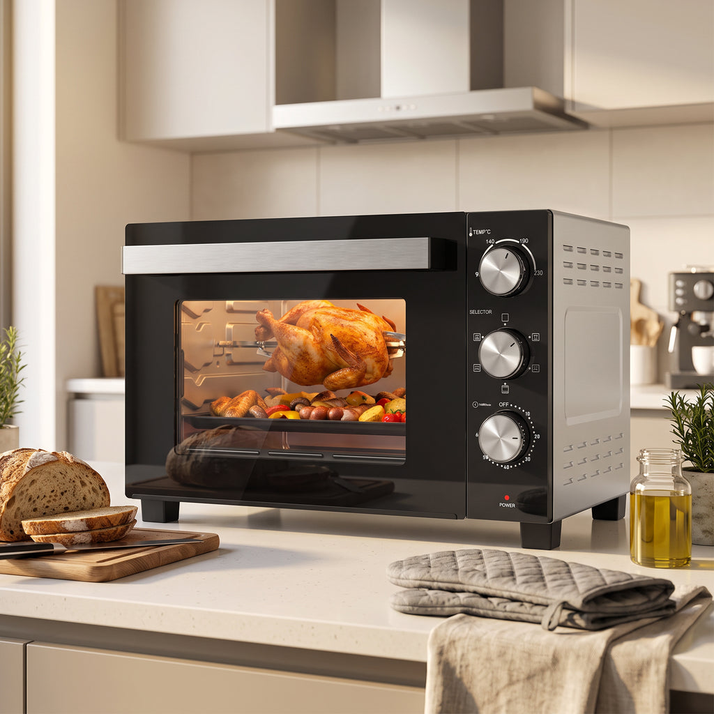 36 L Miniofen mit Umluft, 90–230 °C Temperaturregelung, 1500 W