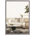 Wall Bathroom Mirror, 50 x 70 cm Wall-Mounted Mirror for Living Room, Bedroom, Hallway, Grey
