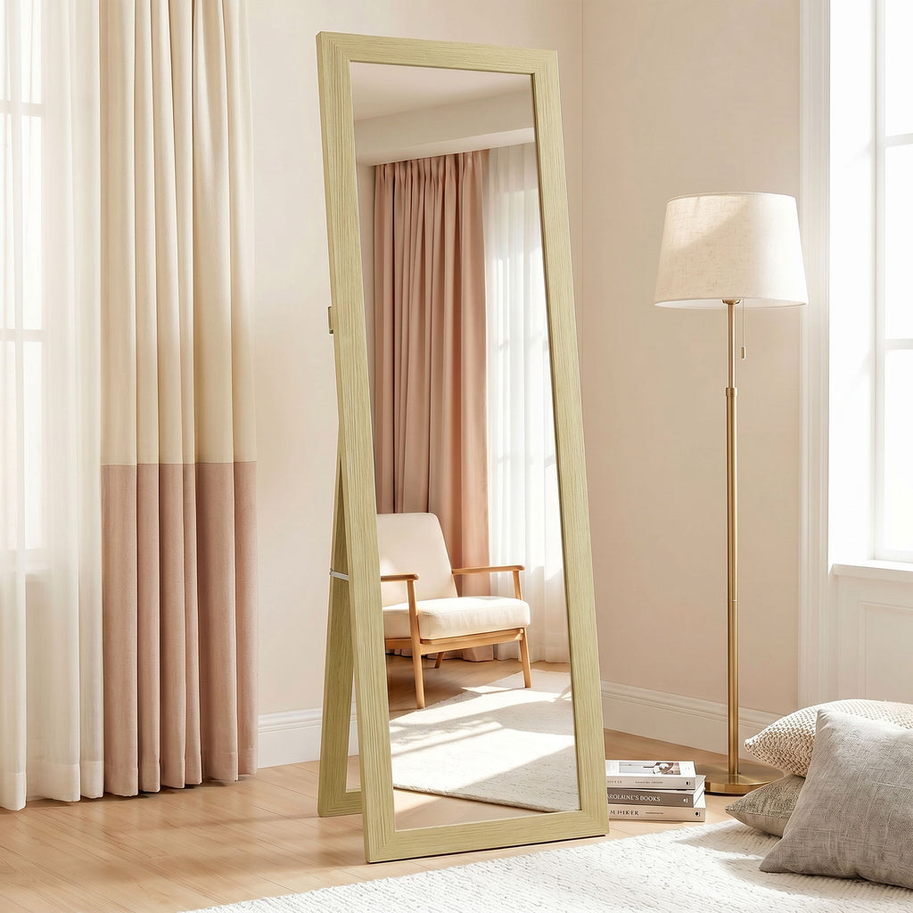 37 x 157 cm Full Length Mirror - Natural