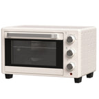 Minibackofen, 21 L Toasterofen mit 1 Drahtgestell und 1 Backblech, 3 Kochmodi, 100 °C-230 °C, Edelstahl, Glas, Cremeweiß