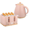 2-in-1 Toaster- und Wasserkocher-Set, 7 Br?unungsstufen, Auftau- und Aufw?rmfunktion, Rosa