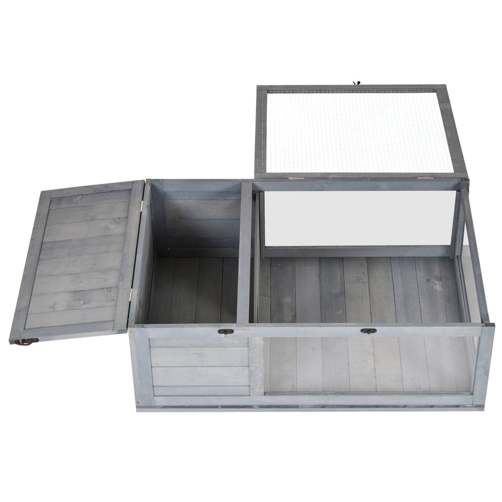 Tortoise House, Small Reptile Wooden House, with Mesh Roofs, Side Panels, for Turtles, Lizards, Geckos and Snakes