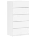 Kommode Sideboard Schubladenkommode, 5 Schubladen, 55 cm x 34 cm x 100 cm, Wei?