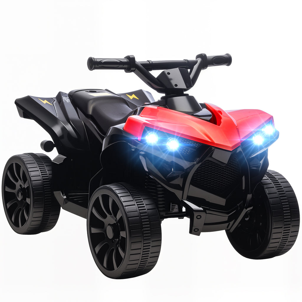 Kinder Quad Elektro 6V Kinderquad mit Vorw?rts-, R¨¹ckw?rtsfunktion, Musik, LED-Scheinwerfer Rot