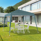 Faltpavillon 2,4x2,4m Pavillon Faltzelt mit UV-Schutz, Partyzelt inkl. Tragetasche für Garten, Balkon, Stahl Grün