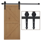 Schiebet¨¹r-Kit, rustikales Design, Kohlenstoffstahl, tr?gt bis zu 100 kg pro Paneel
