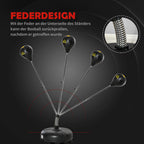Punching Bag with Stand, 133-151cm Adjustable Height, for Teens, Gold Tone/Black