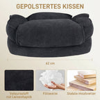 Chefsessel Ergonomisch Bürostuhl bis 200 kg mit Samtoptik, Hoher Rückenlehne, für Büro und Homeoffice Schwarz