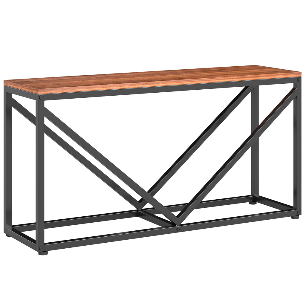2-in-1 Kaminholzregal für innen 98 x 28 x 50 cm erhöhtes Brennholzregal mit Ablage Trennwand Beistelltisch