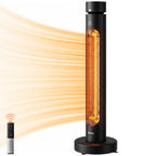 Infrarot Heizstrahler 2000W Carbonfaser oszillierender Standheizstrahler mit Fernbedienung 8 Heizstufen Schutzhülle