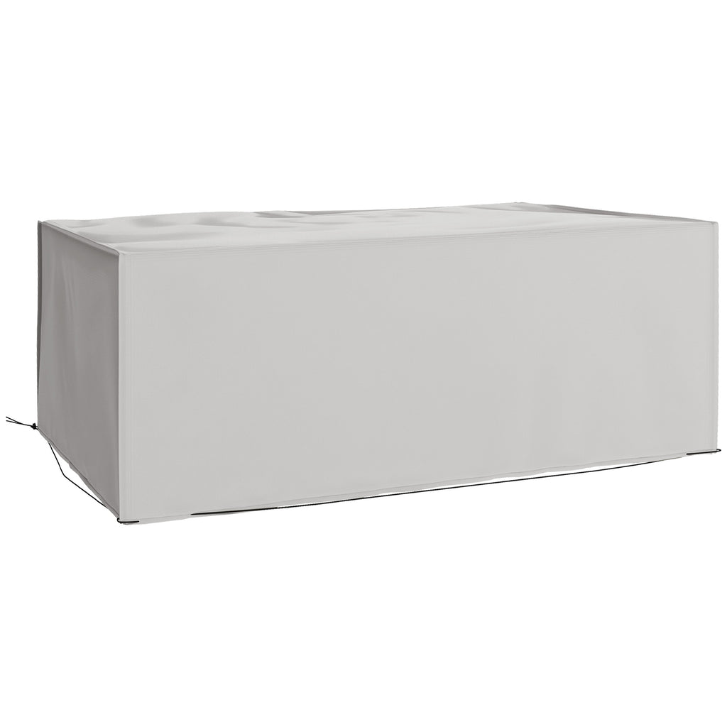 Schutzhülle für Gartenmöbel Winterfest Wasserdicht Abdeckung Anti-UV Abdeckplane 600D Oxford 210 x 140 x 80 cm Grau