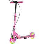 Kinderroller, Doppelte Bremsen, Metallrahmen, Fußstütze, faltbar, 3-8 Jahre, Rosa