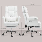 Ergonomischer B¨¹rostuhl, h?henverstellbar 48-56 cm, neigbare R¨¹ckenlehne, Fu?st¨¹tze, Wei?