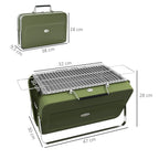 Metal Suitable-Style Portable BBQ Grill - Green