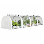 395 x 100 cm Low Tunnel Greenhouse - White