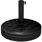 18kg Concrete Umbrella Parasol Base with Rattan Effect 45cm Dia Heavy Duty Parasol Stand for Outdoor Patio Umbrella