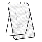 Foldable Football Rebounder Net, with Adjustable Angles - Black
