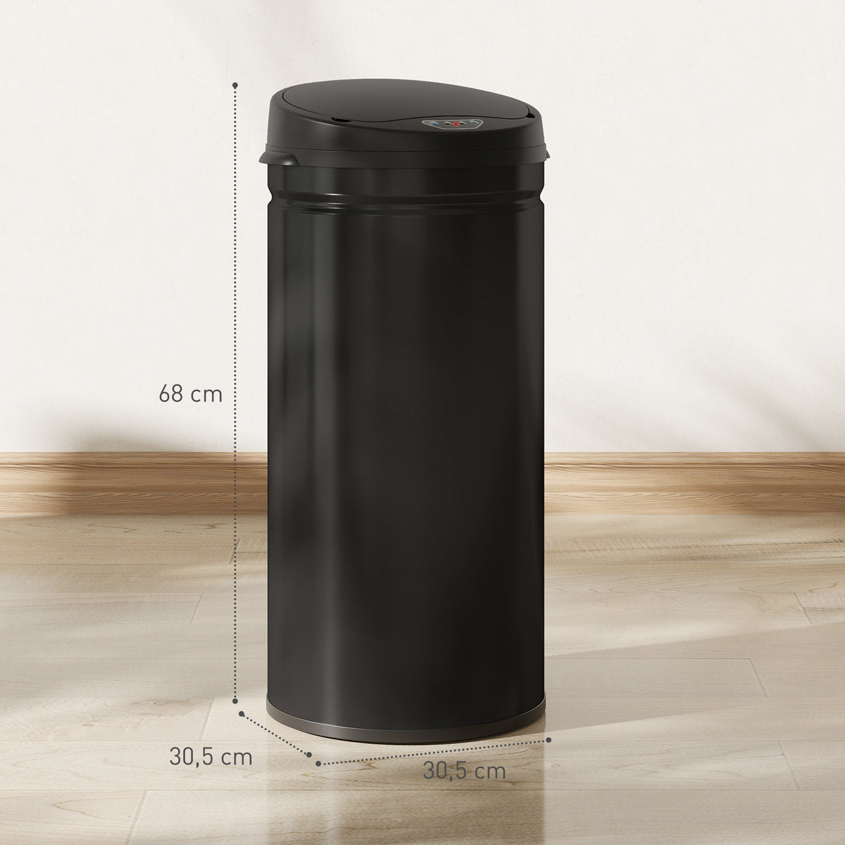 42 Liter Sensor-M¨¹lleimer mit Soft-Close-Funktion, ber¨¹hrungsfreier Abfalleimer aus Edelstahl f¨¹r hygienische K¨¹chen
