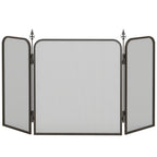 Funkenschutz für Kamine, klappbar, Metall, 96 x 1,3 x 56 cm, Schwarz