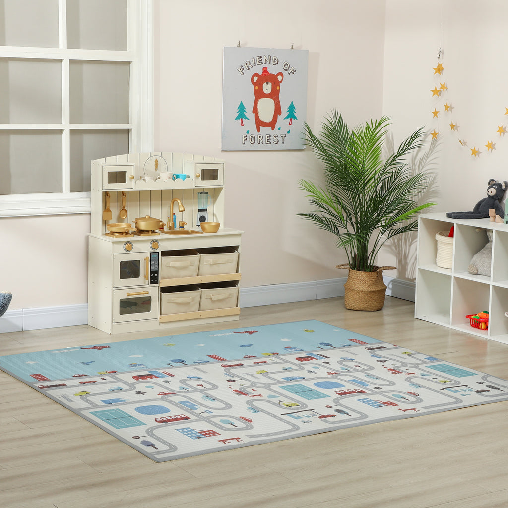 Baby-Spielmatte, Tiermuster, Schaumstoff, 1,5 cm dicke Polsterung, rutschfest