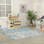 Baby-Spielmatte, Tiermuster, Schaumstoff, 1,5 cm dicke Polsterung, rutschfest