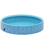 Hundepool Faltbar Planschbecken mit Brunnen- und Wasserpolsterdesign Ø160 x 30 cm Blau
