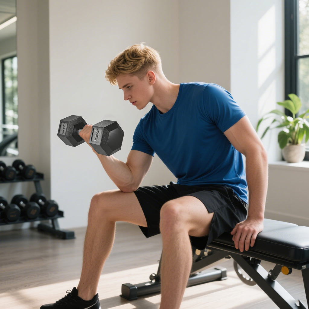Hanteln mit gerändeltem Griff, Kurzhantel aus Gusseisen, 2 x 12,5 kg für Zuhause, Fitnessstudio, Krafttraining