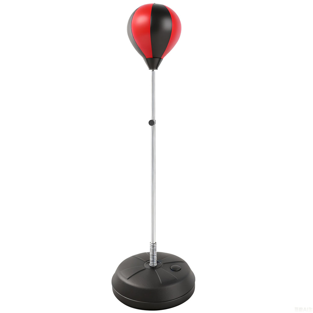 Punchingball Set 126-144cm Höhenverstellbar Boxstand mit Ständer Boxbirne Boxhandschuhen Pumpe Punching Bag freistehender Boxsack Speedball Boxen Standbox-Trainer für Erwachsene Jugendliche