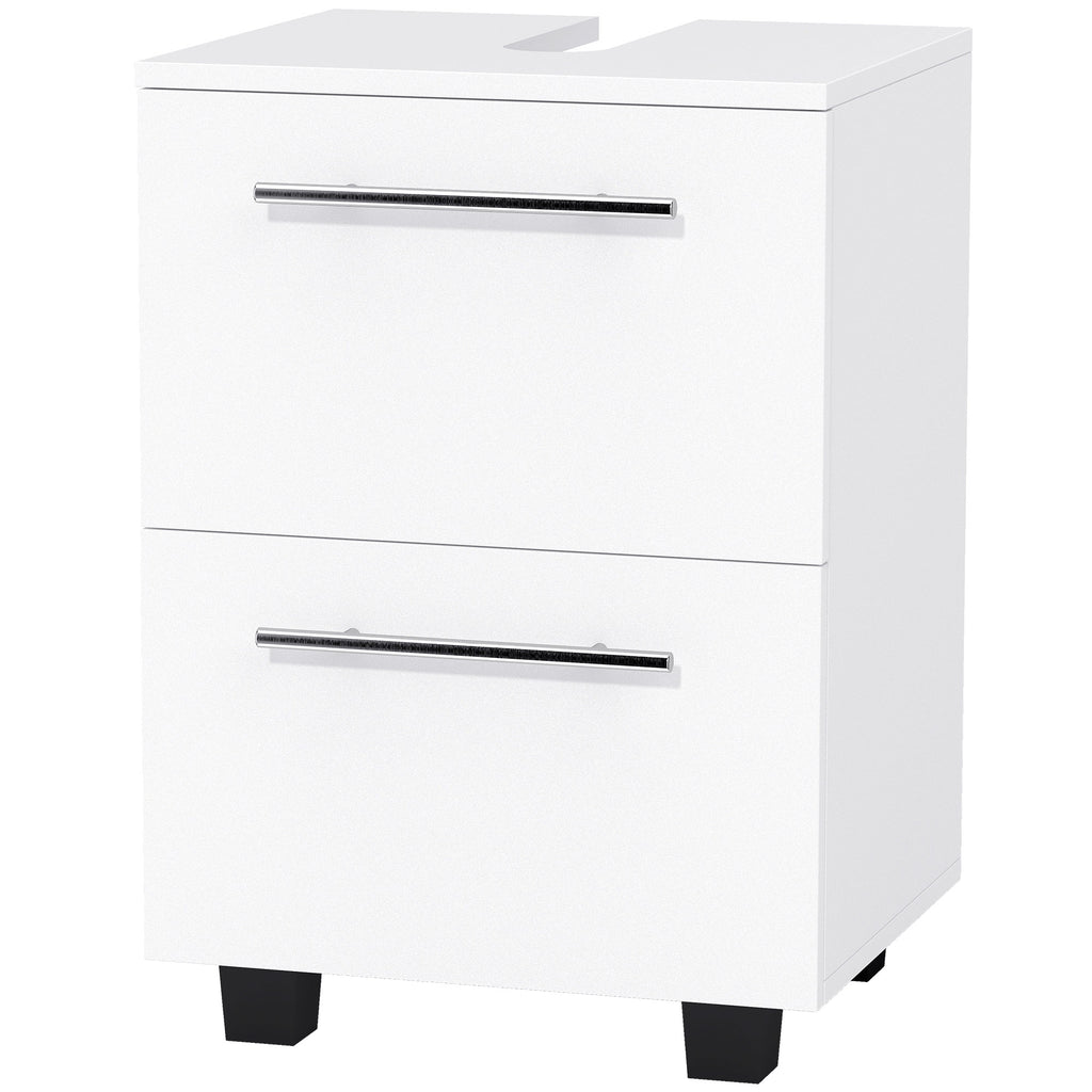 Badezimmerschrank, Waschbecken-Kommode mit Schublade, kompakt, Spanplatte, Wei?