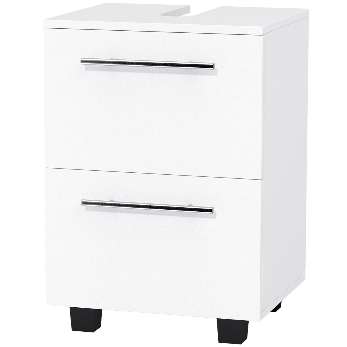 Badezimmerschrank, Waschbecken-Kommode mit Schublade, kompakt, Spanplatte, Wei?