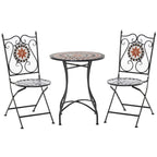 Three-Piece Mosaic Bistro Table Set - Multicoloured