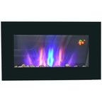 Elektrischer Wandkamin, 1000W/2000W, LED-Feuereffekt, Fernbedienung, stilvoller Look, mit Heizfunktion