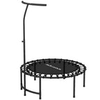 Rebounder-Trampolin, 5-stufig verstellbarer Griff, Workout-Trampolin, Schwarz
