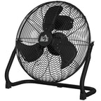 Tischventilator Elektrischer Ventilator mit 4 Geschwindigkeitsstufen, um 120° verstellbarer Winkel Schwarz