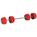 30KGS 2-In-1 Dumbbell & Barbell Adjustable Set Strength Muscle Exercise Fitness Plate Bar Clamp Rod Home Gym Sports Area
