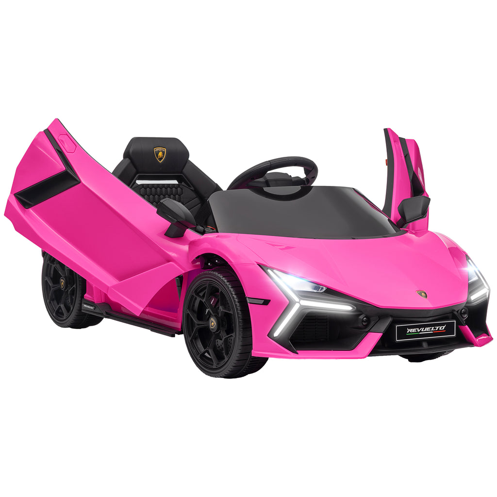 Elektroauto f¨¹r Kinder von 3-5 Jahren, sanfter Antrieb, fernsteuerbar, mit Hupe, Kunststoff und Metall, Rosa