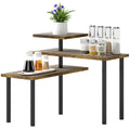 3-Tier Kitchen Countertop Organiser, Adjustable Spice Rack, Corner Shelf for Kitchen, Coffee Bar, Bathroom, Rustic Brown