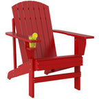 Andirondack Gartenstuhl Gartensessel Outdoor-Sessel, 72 cm x 97 cm x 92 cm, Rot