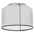 Outdoor Garden Umbrella Table Screen, 2.3 m Parasol Bug Mosquito Net Cover with Zipped Door, Patio Mosquito Netting Cover with Water Fillable Tube at Base, Black