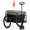 Lastenanhänger Bollerwagen 130 x 64 x 103 cm Stahl Schwarz+Grau