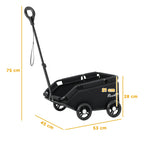 Pet Wagon Cart, Dog Stroller for Small Dogs and Cats with 4 Wheels, Safety Straps, Storage Bag, Mat