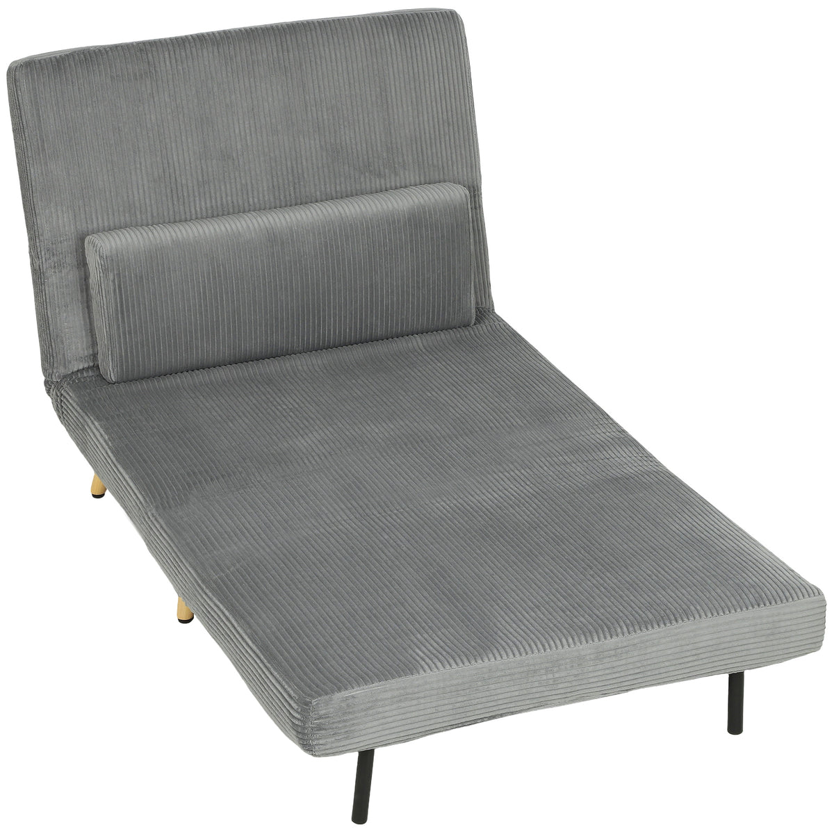 Schlafsessel 3 in 1 Schlafsofa mit Bettfunktion, 90x190cm Dunkelgrau