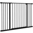 Hunde-Absperrgitter, erweiterbar, Klemmmontage, Stahl, 76-107 x 76 cm, Schwarz