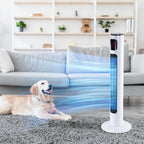 Turmventilator mit Fernbedienung 70° oszillierender 96 cm Standventilator Säulenventilator 45 W mit 3 Modi 3 Geschwindigkeiten Timer Weiß