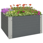 Hochbeet Gartenbeet Kr?uterbeet, wetterbest?ndig, offener Boden, 60 x 60 x 30 cm, Dunkelgrau
