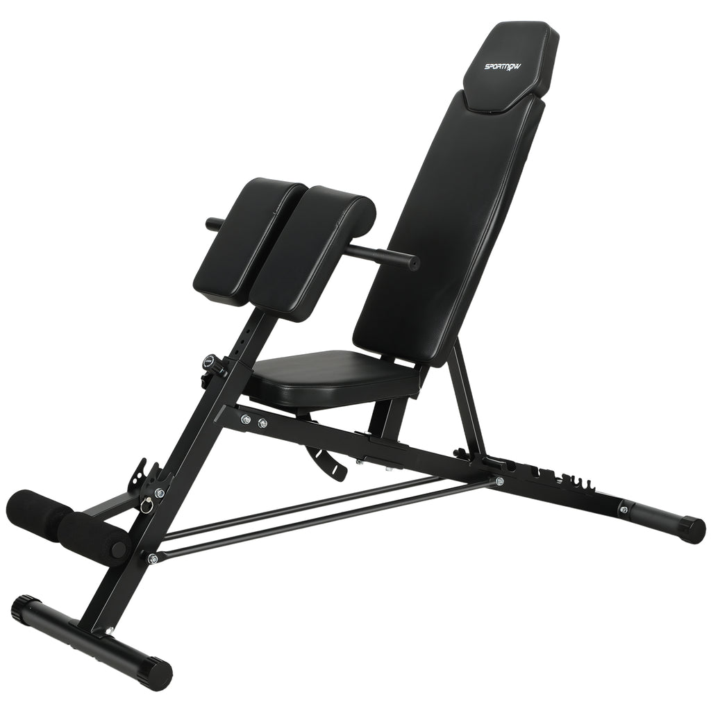 Hantelbank Verstellbar 4 in 1 Trainingsbank mit Beinstrecker