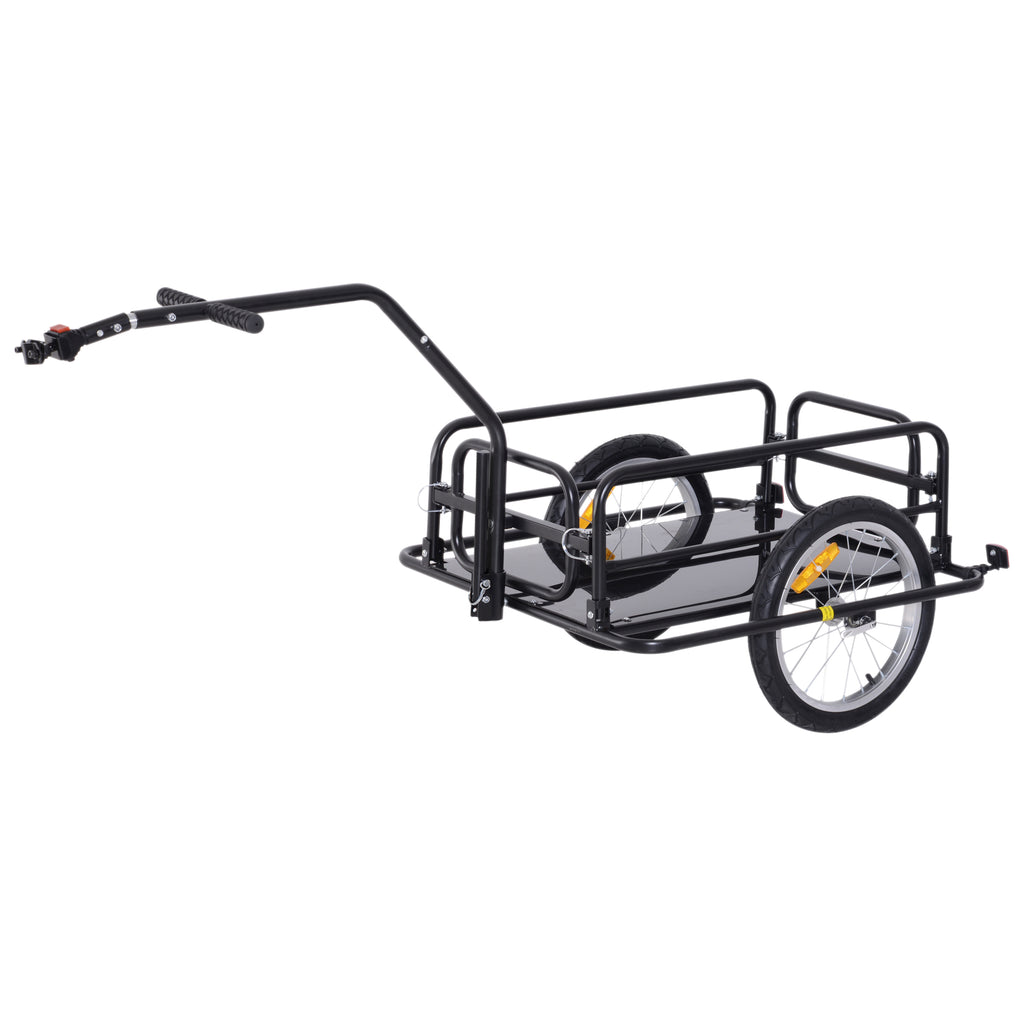 Fahrradanh?nger Klappbar Lastenanh?nger mit Kupplung, Kuppler & Reflektoren Transportwagen bis 40 kg belastbar, Transportanh?nger Anh?nger f¨¹r Camping, Einkaufen, Umzug 155 x 71,5 x 77 cm