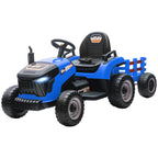 Elektrischer Kindertraktor, Aufsitz-Traktor mit Fernbedienung, Soft-Start, f¨¹r Kinder im Alter von 3-8 Jahren, Blau
